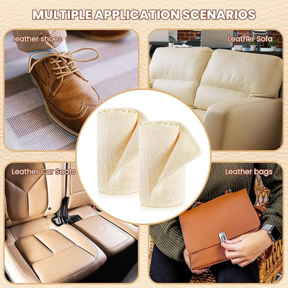 10 Pcs Shine Shoes Cloth Kit Polish Dauber Applicators Cleaning Leather Shoes Boots Microfiber Care Cloths Suede Cleaner
