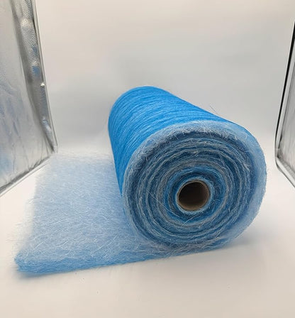 Paint Booth Exhaust Fiberglass Filter Roll, Blue/White Paint Arrestor for Spray Booth (30" x 100ft)