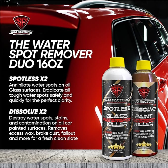 Sud Factory Water Spot Remover Glass And Paint Upgraded Bundle Of 2 Two