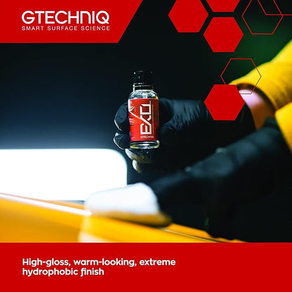 Gtechniq EXO Crystal Hydrophobic, Dirt Repellent Coating for Cars, Easy to Apply - 30ml (Sufficient for 1 Small-Med Car) - 18-24 Month Protection