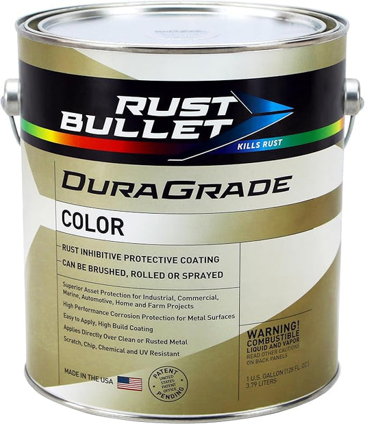 RUST BULLET DuraGrade Color - Black - 1 Gallon - Advanced Technology Corrossion Control, Rust Inhibitor & Protective Coating, Exceptional Adhesion, UV Resistant