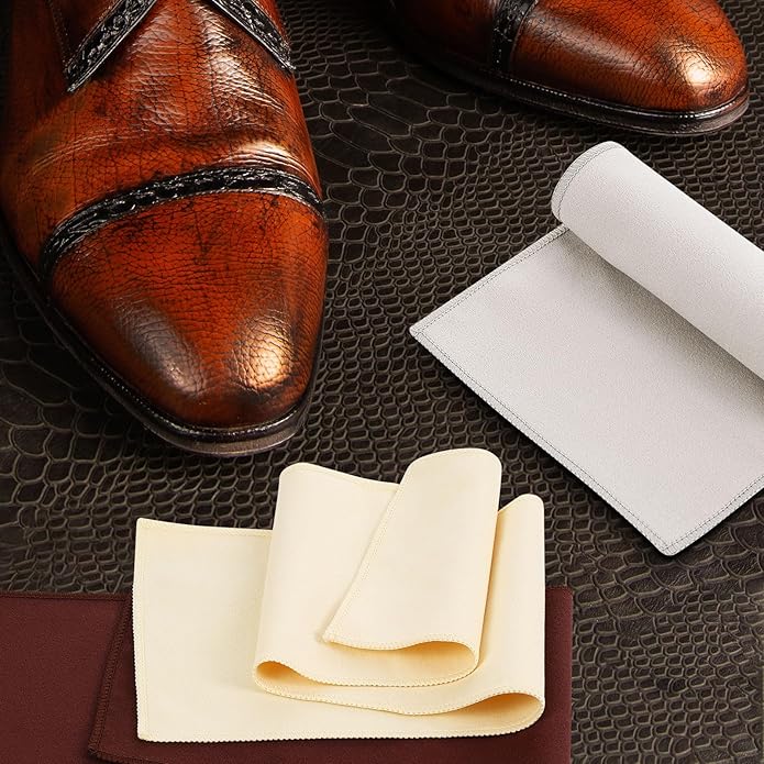 10 Pcs Shine Shoes Cloth Kit Polish Dauber Applicators Cleaning Leather Shoes Boots Microfiber Care Cloths Suede Cleaner