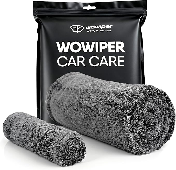 24"x36" 15.7"x15.7" Twisted-Loop Car Drying Towel Set, 1300GSM,Lint Free,Reusable,Streak Free, - Car Accessories,Bath Towels,Microfiber Cleaning Cloth for Car, Truck, SUV