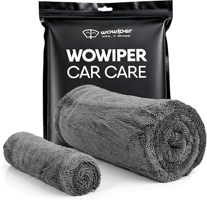 24"x36" 15.7"x15.7" Twisted-Loop Car Drying Towel Set, 1300GSM,Lint Free,Reusable,Streak Free, - Car Accessories,Bath Towels,Microfiber Cleaning Cloth for Car, Truck, SUV