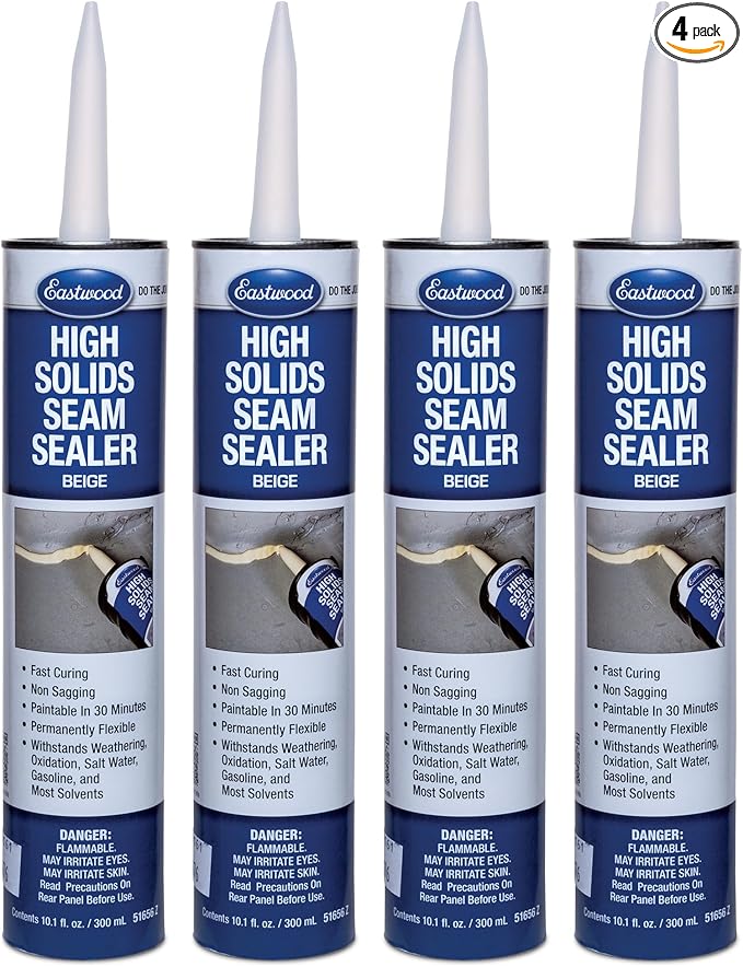 Eastwood Flexible Insulated Waterproof Beige Seam Sealer Cartridge Floor Trunk Fender | 4 Pack