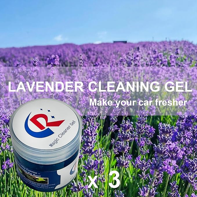 CR CHRWLIN 3-Pack Car Cleaning Gels Car Interior Cleaner Putty Slime Auto Detailing Tools Universal Dust Removal Cleaning Kit for Car Accessories Vents 3C Office Scented Lavender