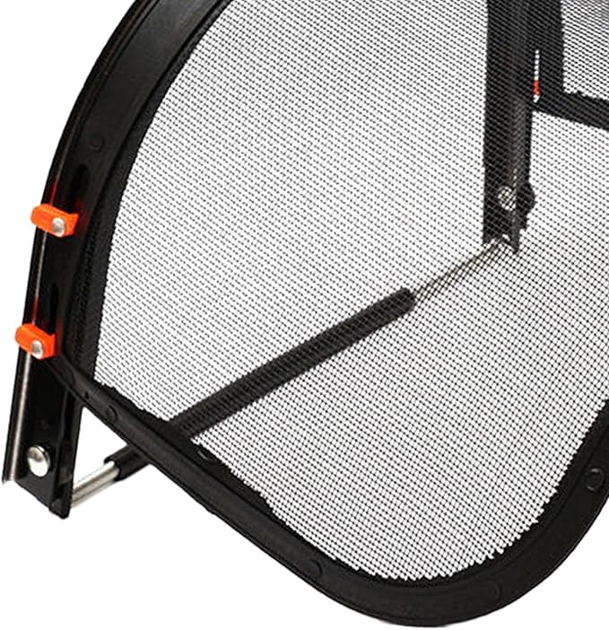 Face Shield and Bracket Combo Steel Wire Visor for Hard Hat Protector when You Are Trimming Garden or Logging Black Accessories