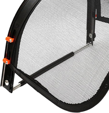 Face Shield and Bracket Combo Steel Wire Visor for Hard Hat Protector when You Are Trimming Garden or Logging Black Accessories