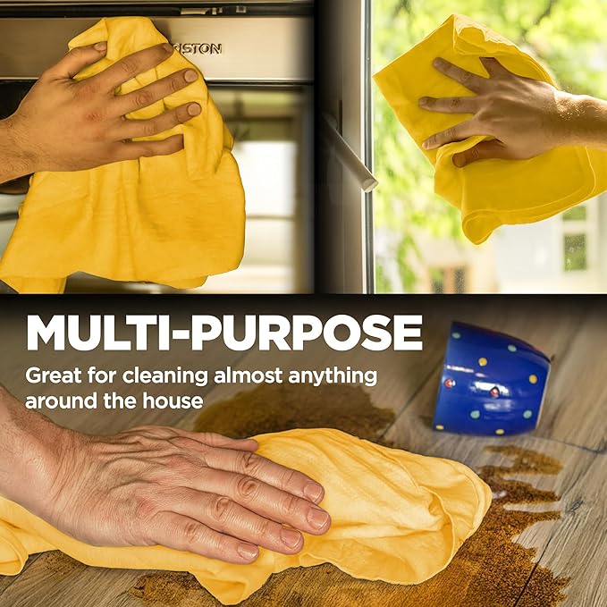 Premium 2pk Mini +1 Free Shammy Cloth for Car Drying - 17”x13” - Super Absorbent Chamois Towel for Car - Scratch-Free, Reusable & Soft Cleaning Towel