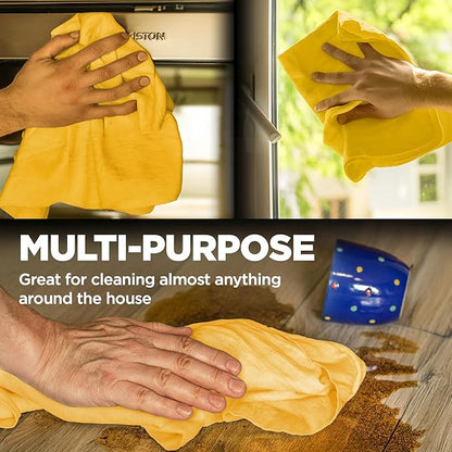 Premium 2pk Mini +1 Free Shammy Cloth for Car Drying - 17”x13” - Super Absorbent Chamois Towel for Car - Scratch-Free, Reusable & Soft Cleaning Towel