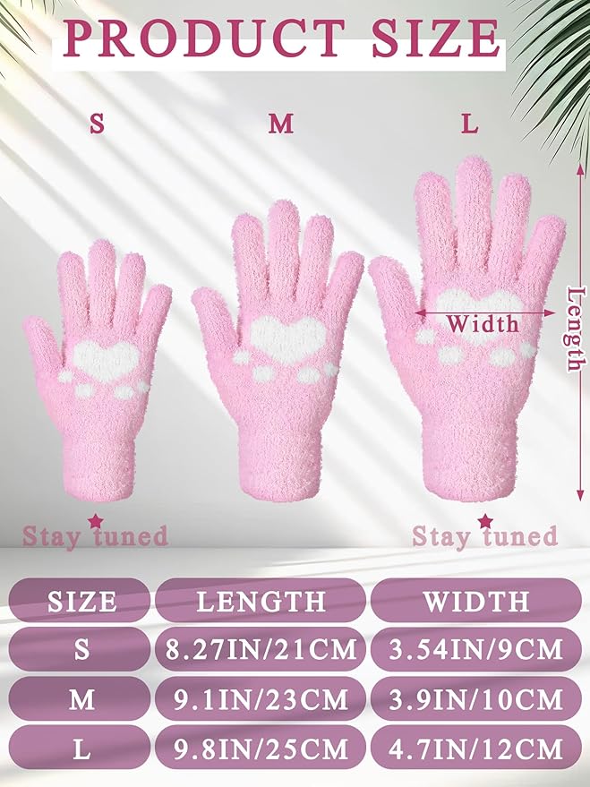 Patelai 3 Pairs Microfiber Plant Dusting Gloves Leaf Cleaning Gloves for Indoor Plants, Blinds, Furniture, House(Green, Pink, Grass Green,Medium)