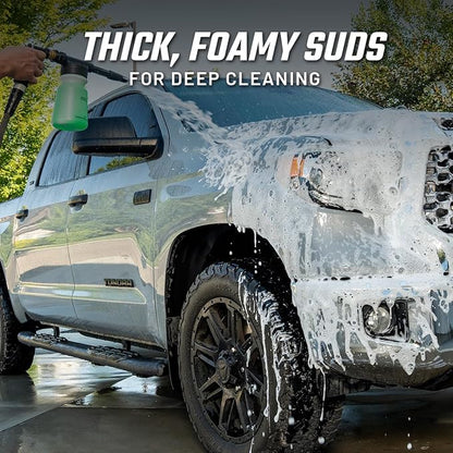 Slick Products Off-Road Wash (64 oz.) + Garden Hose Foam Gun Bundle – Super Concentrated ATV, UTV, Dirt Bike, Truck & Jeep Wash Foam Shampoo for Heavy Dirt and Mud