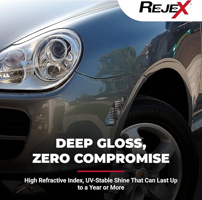 RejeX High Gloss Finish That Protects, Long-Lasting Polymer Coating for Cars, Trucks, Boats, RVs, Motorcycles, Aircraft, Glass, Painted Metal, Fiberglass, Acrylic, Gel Coat & Plastic Surface, 16 Fl Oz