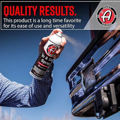 Adam's Polishes in and Out Spray, Car Detail Spray, Non-foaming, Low Gloss Coating, Deep Shine for Plastic and Trim, Good for Hard to Reach Areas, Watermelon Scent (3 Pack)