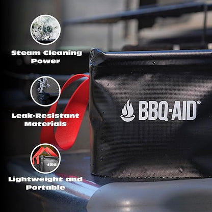BBQ-AID Collapsible Dunk Basin – Durable Tank for Stainless-Steel Grates and Steam Grills - Perfect Partner for BBQ-AID Bristle Free Grill Brush (Basin Only)