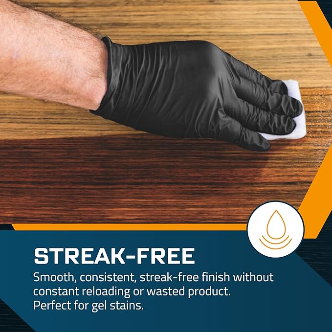 MāKRS Stain Pad, Cut-to-Size Staining Pads, 3-Pack, Lint, Snag, Streak-Free Applicator, Micro Brush Material, Wood Stains and Oil Based Finishes, Easy to Use with Consistent Application