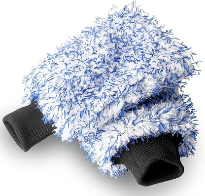 Dekotech Premium Microfiber Car Wash Mitts – Ultra-Soft, Lint-Free & Scratch-Free Chenille Gloves for Maximum Suds, Streak-Free Shine & Effective Hand Washing (2 Pack)