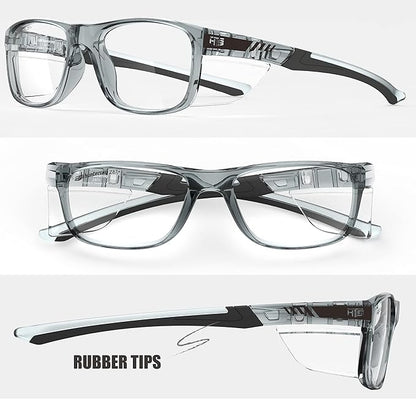 HTS HUNTERSKY TR90NZZ Safety Glasses with Side Shield Small Size Women Men ANSI Z87 Anti Fog Scratch Resistant Lab Pickleball