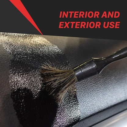 Maxshine Universal Premium Natural Boar’s Hair Detailing Brush #10 | Durable Plastic Handle with No-Shed Bristles | Gentle Cleaning Brush for Engine Bays, Wheels, Interiors, Air Vents & Car Detailing