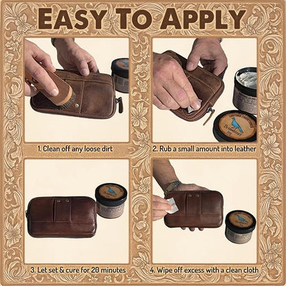 Brimshiner Leather Conditioner - for Heavy Duty Leather Gear, Boots, Bags, and More (8.5 fl oz)