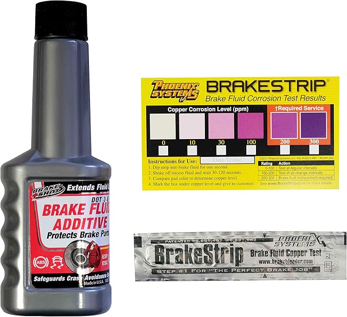 Phoenix Systems 3202-B Anti-Rust Synthetic Brake Fluid Treatment (DOT 3, 4 and 5.1 - Single Use Treats Up to 1 Liter of Brake Fluid)