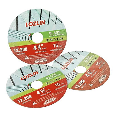 LOZLIN 3-Pack 4.5" Diamond Multi-Purpose Saw Blades - Heavy Duty Angle Grinder Discs for Cutting Marble/Quartz/Stone/Tile/Metal/Plastic (Nano-Diamond, 3)