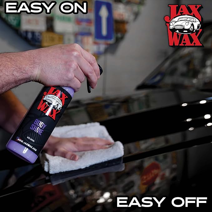 Jax Wax Body Shine Detailer - Spray Car Wax, Removes Water Spots and Dirt, Formulated with Natural Oil and Waxes for Superior Protection and Shiny Look, Use on Car, Boat and Motorcycle - 32 Oz