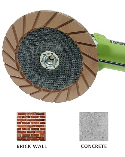 Concrete Grinding Wheel 5" Ceramic Diamond Cup Wheel for Floor Grinding, 400# Dry Edge Polishing Discs Fits Angle Grinder, 5/8"-11