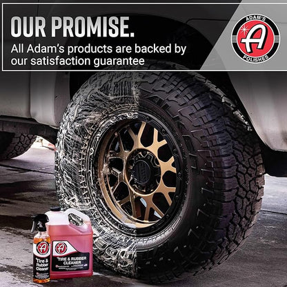 Adam's Polishes Tire & Rubber Cleaner (16 oz) - Removes Discoloration From Tires Quickly - Works Great on Tires, Rubber & Plastic Trim and Rubber Floor Mats