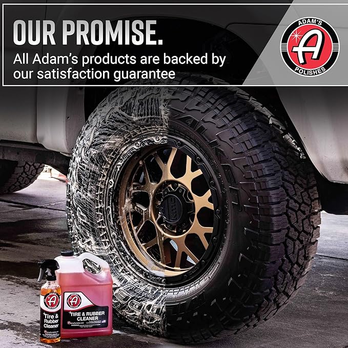 Adam's Polishes Tire & Rubber Cleaner (2-Pack) - Removes Discoloration from Tires Quickly - Works Great on Tires, Rubber & Plastic Trim, and Rubber Floor Mats