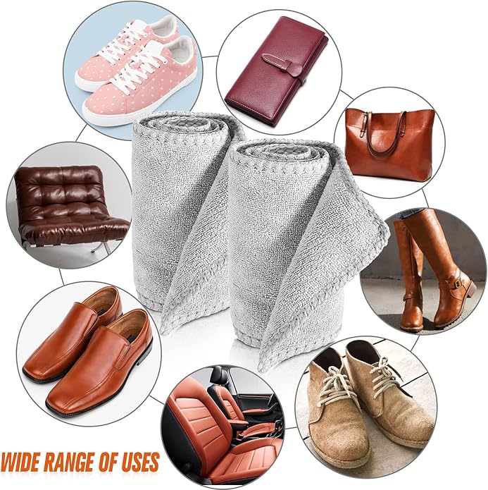 10 Pcs Shine Shoes Cloth Kit Polish Dauber Applicators Cleaning Leather Shoes Boots Microfiber Care Cloths Suede Cleaner