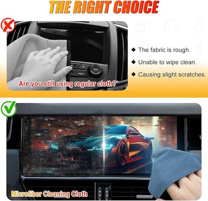 SuperKaKa Car Screen Cleaner- Vehicle Touchscreen Microfiber Cleaning Cloth, Touch Screens Clean Wipes Cars Interior Accessories for Auto Dashboard Display (Blue)