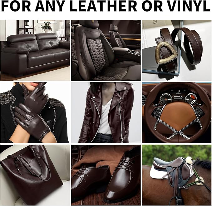 SHADAIWUYU 8.5oz Leather Recoloring Balm with 100ml Mink Oil,Dark Brown Leather Repair kit for Furniture and Car Interior,Leather Couch Scratch Repair,Leather Dye Paint,Mink Oil for Leather