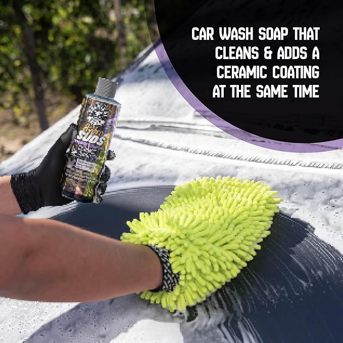 Chemical Guys HydroSuds Ceramic SiO2 Shine High Foaming Car Wash Soap (Works with Foam Cannons, Foam Guns or Bucket Washes) for Cars, Trucks, Motorcycles, RVs & More, 32 fl oz, Berry Scent - CWS21232