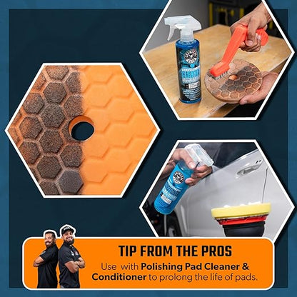 Chemical Guys TORQX Random Orbital Polisher, Pads, Polishes, and Compounds Kit - Car Polishing Kit Safe for Trucks, SUVs, Motorcycles, and More, 700W Motor, 8mm Orbit, 9-Piece Set