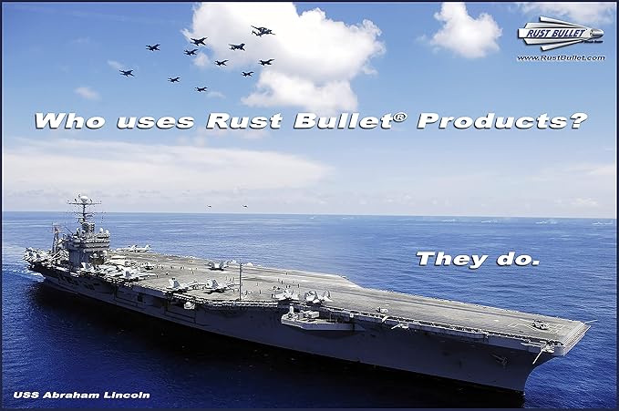 RUST BULLET Industrial - Metallic Gray - 1 Gallon - Low VOC - Rust Preventative Coating for Industrial, Marine, Home & Farm Projects, UV Resistant, Durable Finish