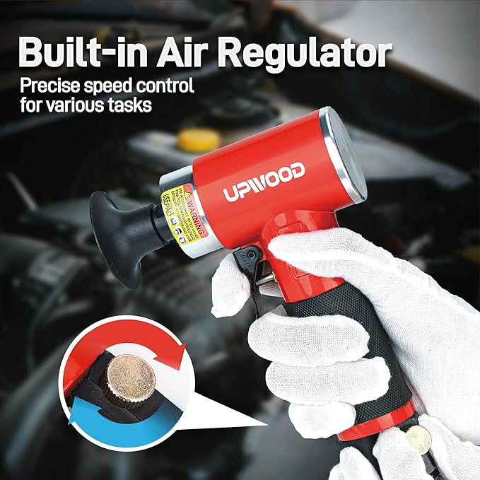 Pneumatic Mini Orbital Sander Grinder Polisher Kit, 2 inch Air Right Angle Surface Prep Tool with 41pcs Roll Lock Discs