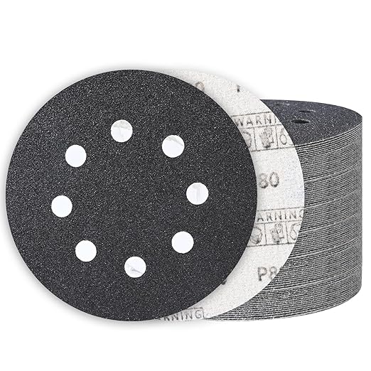 50PCS 5 Inch Hook and Loop Sanding Discs 2500 Grit, 8 Hole Wet Dry Orbital Sander Sand Paper, Silicon Carbide Sandpaper for Automotive Wood Metal Glass