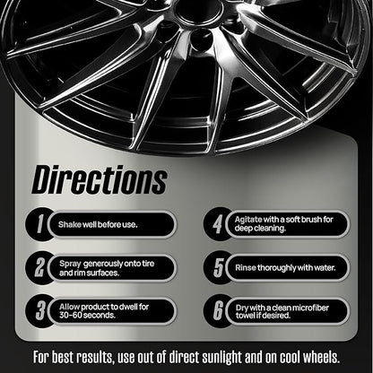 Magic Finish Wheel Cleaner (16 fl oz) – Premium Wheel Cleaner Spray for Brake Dust and Grime with Fast Cling Formula – Car Cleaning Supplies for Chrome, Alloy, Painted Wheels & Powder-Coated Finishes