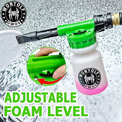 Wontolf Car Wash Foam Gun Foam Cannon Sprayer Kit with Car Wash Soap, Microfiber Car Wash Mitt, Storage Bag - Car Wash Kit - Snow Foam Blaster - Connects to Garden Hose - Car Accessories for Men