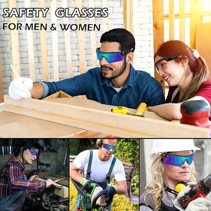 OXG 6 Pack Safety Glasses for Men Women, ANSI Z87.1 Work Glasses Anti Scratch Protective Eyewear with UV400 Protection
