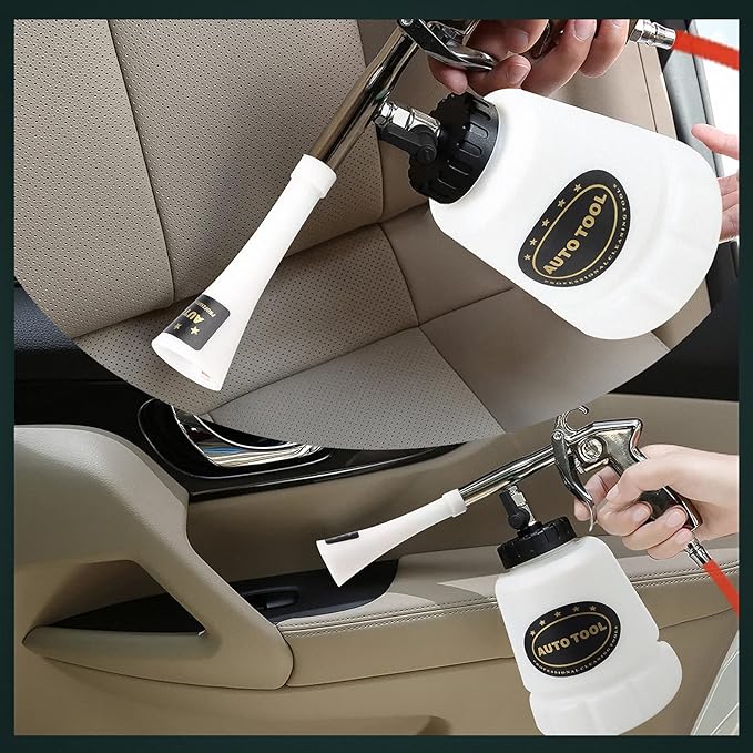 CPROSP High Pressure Car Cleaning Gun Jet Cleaner, Car Interior Cleaner Detailing Wash Gun, Wash Spray Bottle Nozzle with Metal Spinner