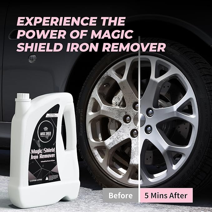 Iron Remover Spray for Cars 16oz - pH-Neutral Iron and Fallout Remover for Car, Motorcycle, RV & Boat | 5-Minute Reaction, Effective on Wheels & Paint | All-In-One Solution