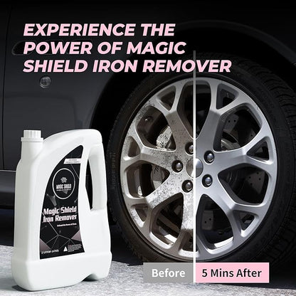 Iron Remover Spray for Cars 68oz – pH-Neutral Iron and Fallout Remover for Car, Motorcycle, RV & Boat | 5-Minute Reaction, Effective on Wheels & Paint | All-In-One Solution
