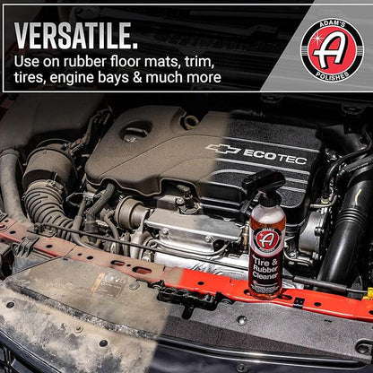 Adam's Polishes Tire & Rubber Cleaner (16 oz) - Removes Discoloration From Tires Quickly - Works Great on Tires, Rubber & Plastic Trim and Rubber Floor Mats