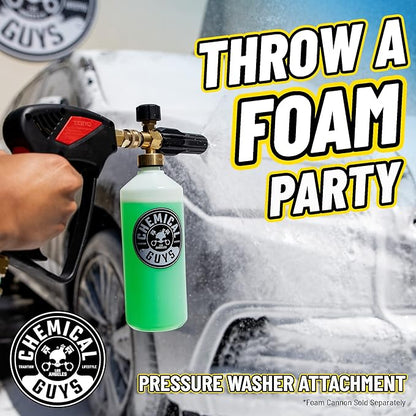 Chemical Guys EQP367 TORQ Professional Snow Foam Cannon Car Wash Snow Foamer + Mr. Pink Foam Party Wash & Wax 16 fl oz (Safe for Cars, Trucks, SUVs, RVs, & More) Works with Pressure Washer