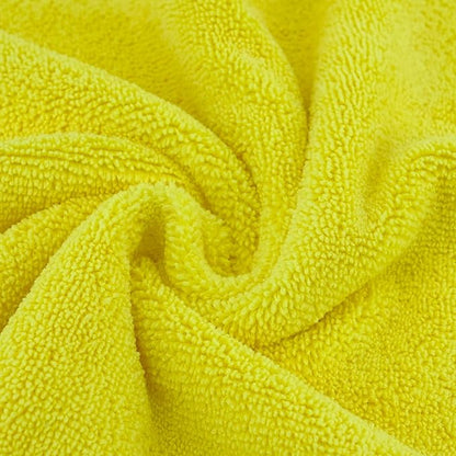 POLYTE Premium Microfiber Cleaning Towel,16x16 in 24 Pack (Blue,Gray,Yellow)