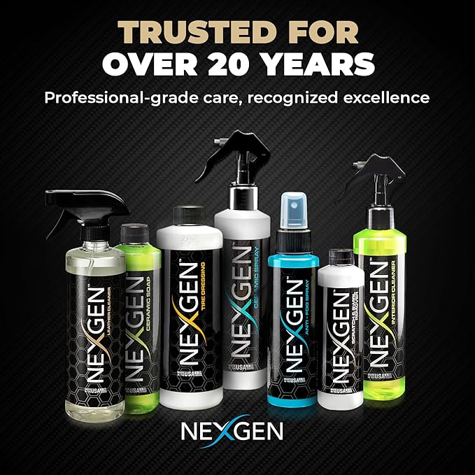 Nexgen Interior Conditioner (16oz) - Non-Greasy, UV-Blocking Formula - Fresh Leather Scent - On-The-Go Car Detailing - Car Cleaning Supplies - for Car Seats, Dashboards, Door Panels, & More
