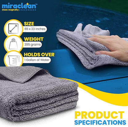 Car Drying Towels Extra Large Super Absorbent 65 x 23 Inch Microfiber Car Drying Towel Streak-Free Lint-Free Absorbent Car Wash Towels for Quick Drying Cars, Boats and Large Surfaces
