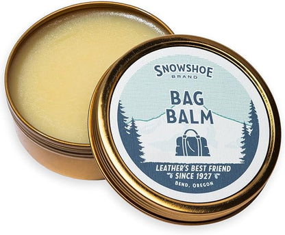 Snowshoe Balm for Bags, Made in USA Since 1927 - Protect, Condition, Restore & Waterproof - Leather Conditioner for Purses, Bags, Totes, Briefcases, Travel Bags & Leather Luggage (4 oz)